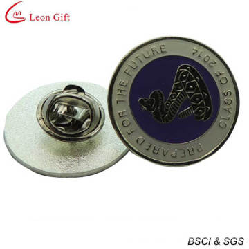 Badge rond en argent émaillé de gros pour cadeau de promotion (LM1741)